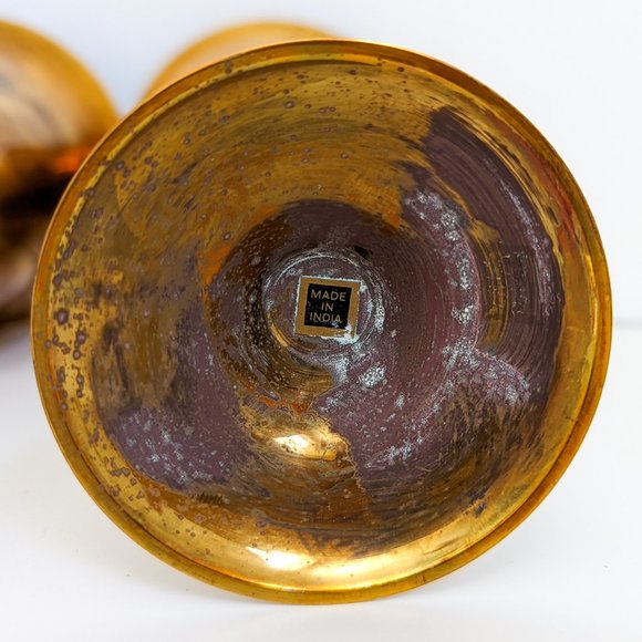 Pair of Brass Goblets Made in India - Picture 8 of 11